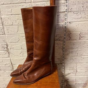 Vintage Joan & David  Couture Brown Leather Riding Boots 6.5 or 7